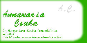 annamaria csuha business card